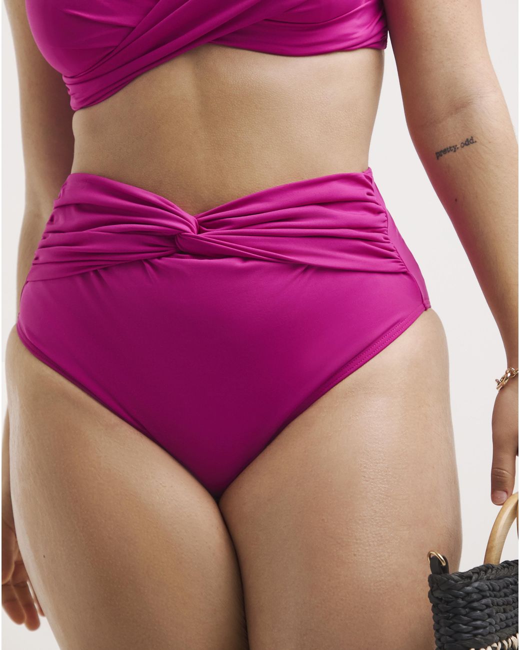 MAGISCULPT Pink Twist Front Bikini Brief