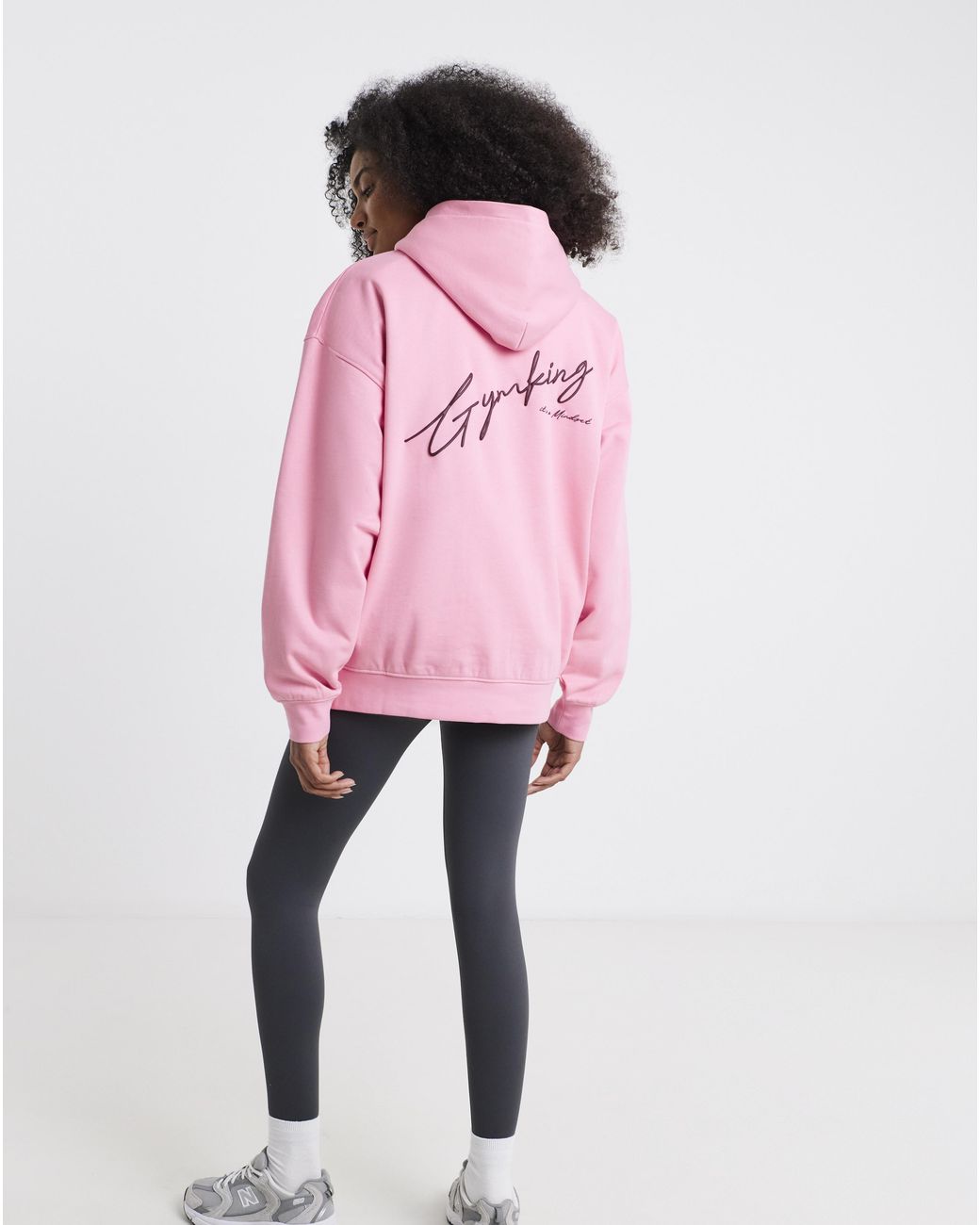 Gym King Pink Script Mindset Hoodie
