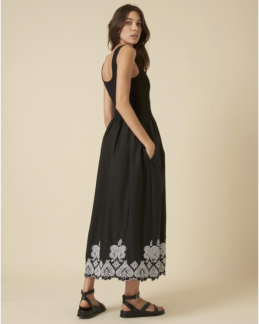 Nobody's Child Black Midi Dress