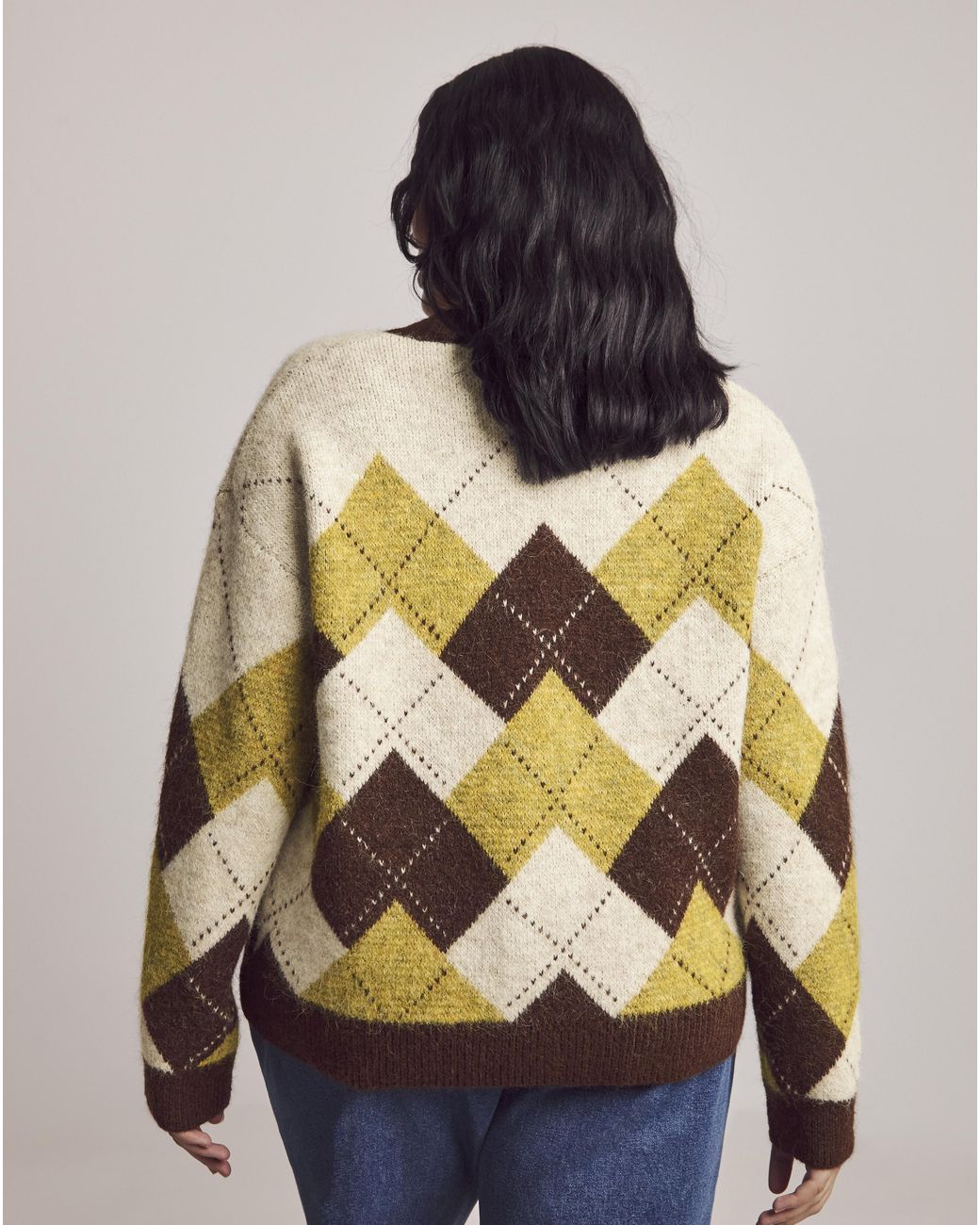 Julipa Multicolor Argyle Cardigan