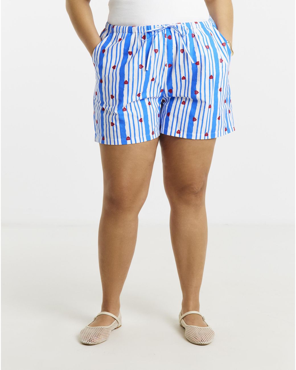 Simply Be Blue Embroidered Short