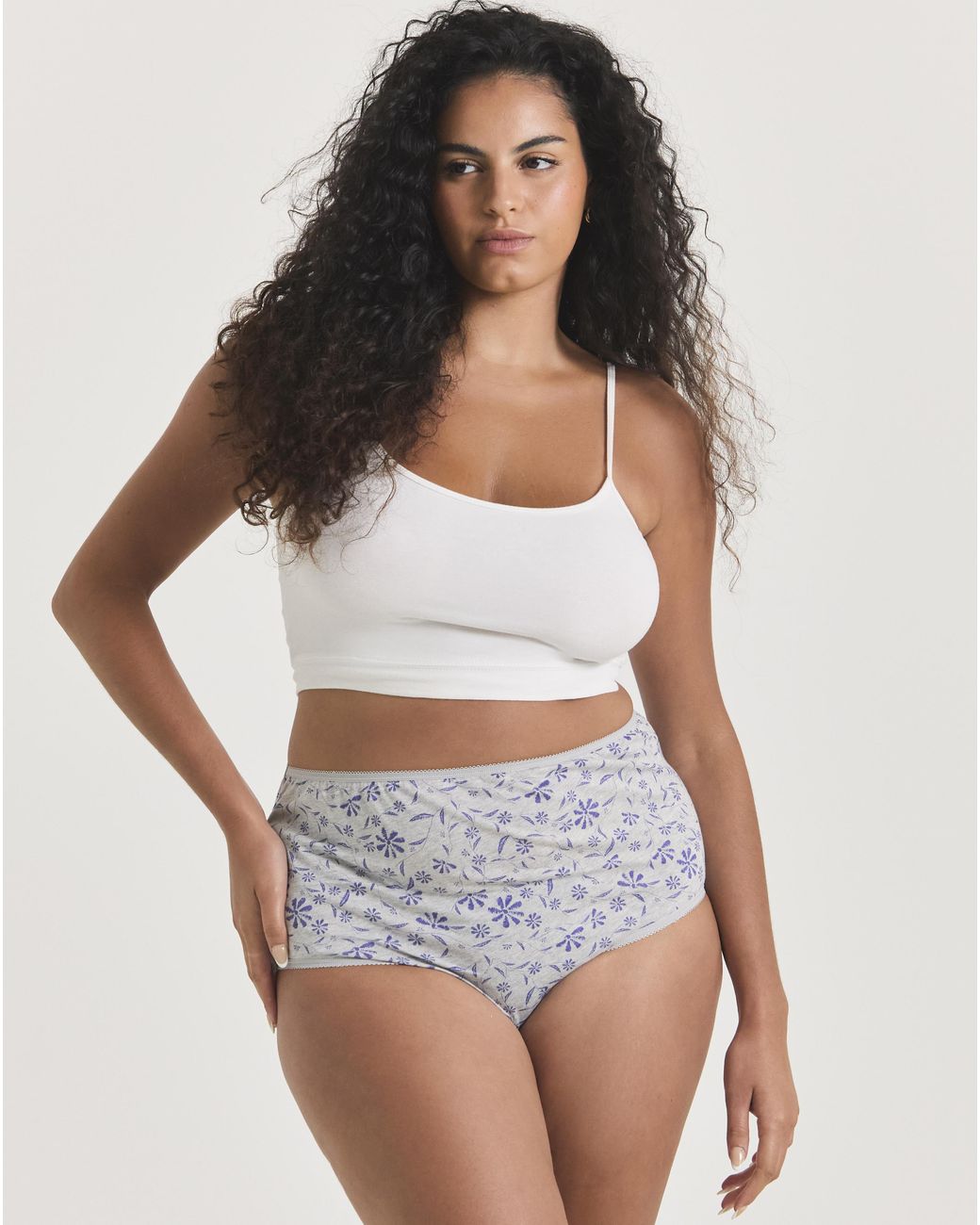 Pretty Secrets Gray 7 Pack Full Fit Knickers