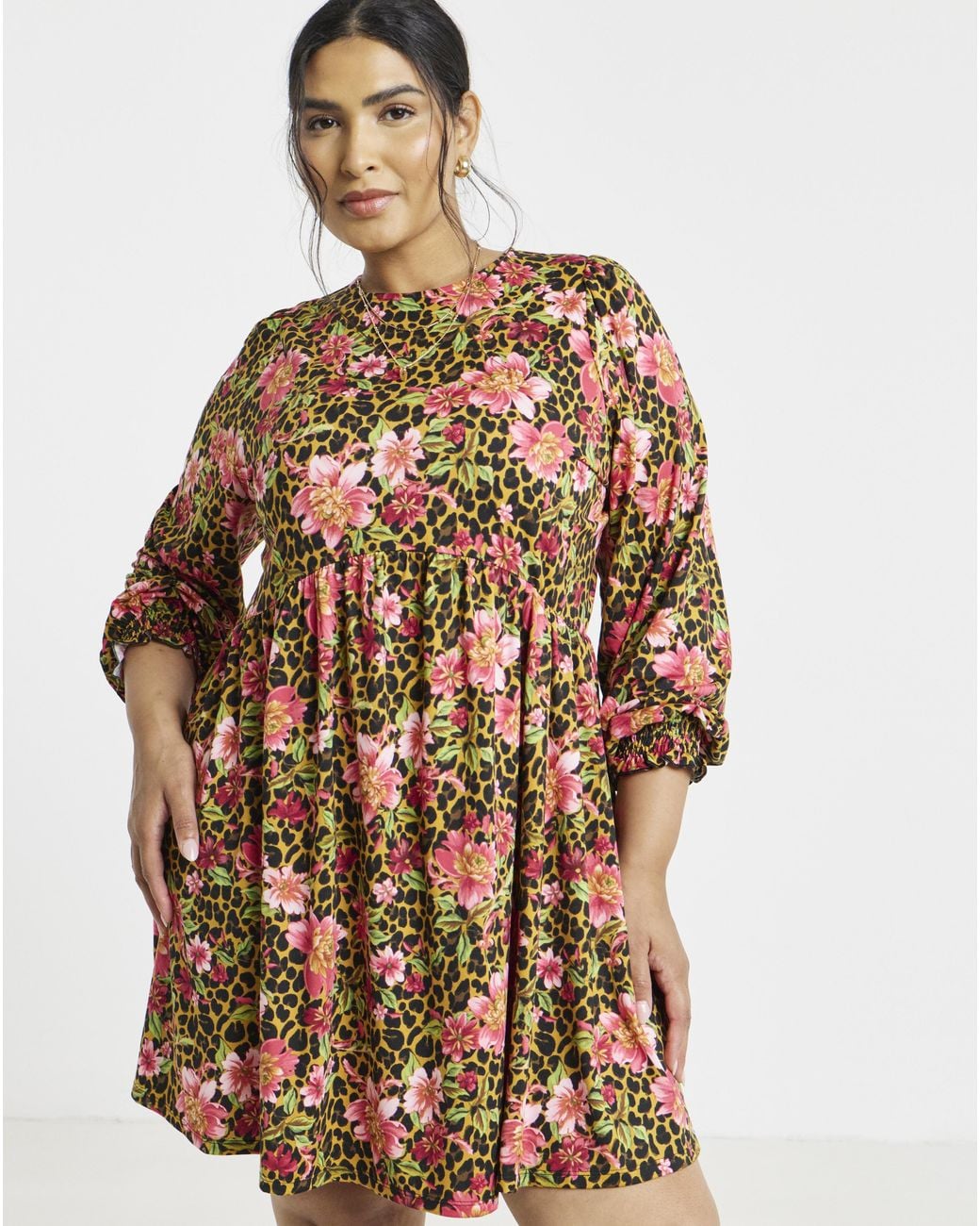 Simply Be Multicolor Skater Dress
