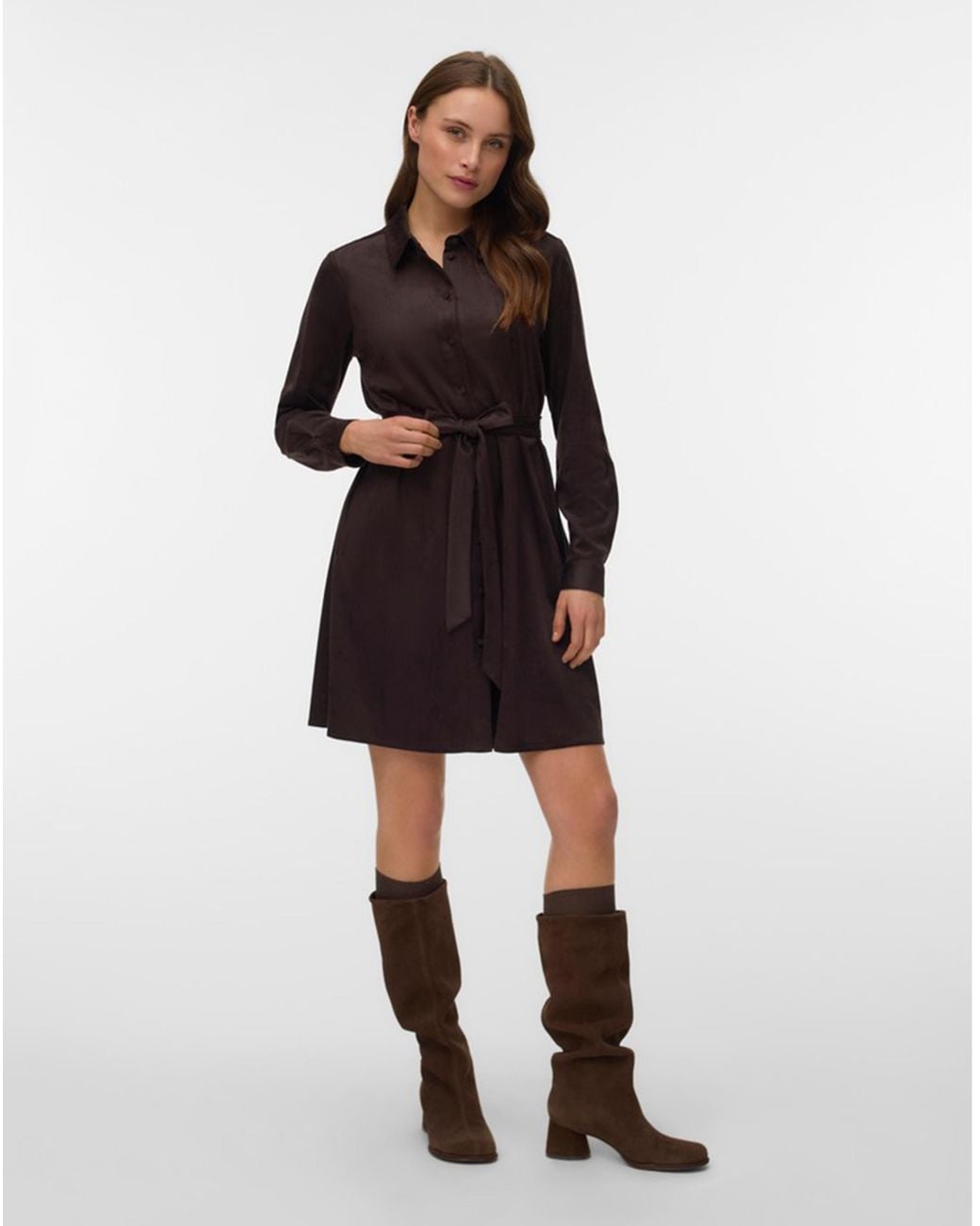 Vero Moda Black Leopard Print Shirt Dress