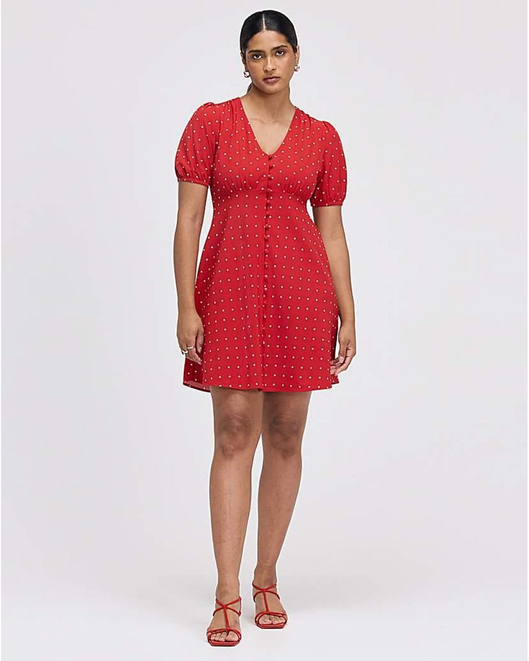 Finery London Red Ensley Dress