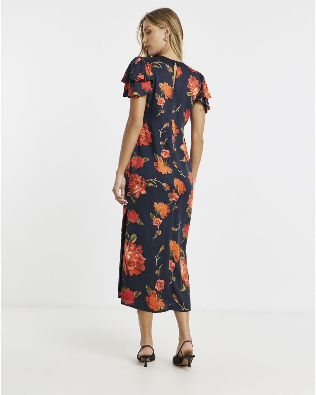 Hope & Ivy White Felicity Midi Dress