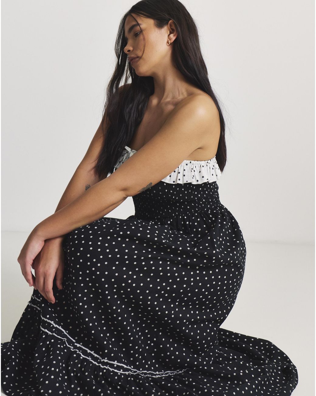 Figleaves Black Maxi Bandeau Beach Dress