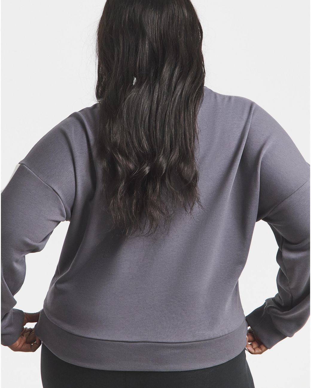 Adidas Gray 3 Stripes Sweatshirt