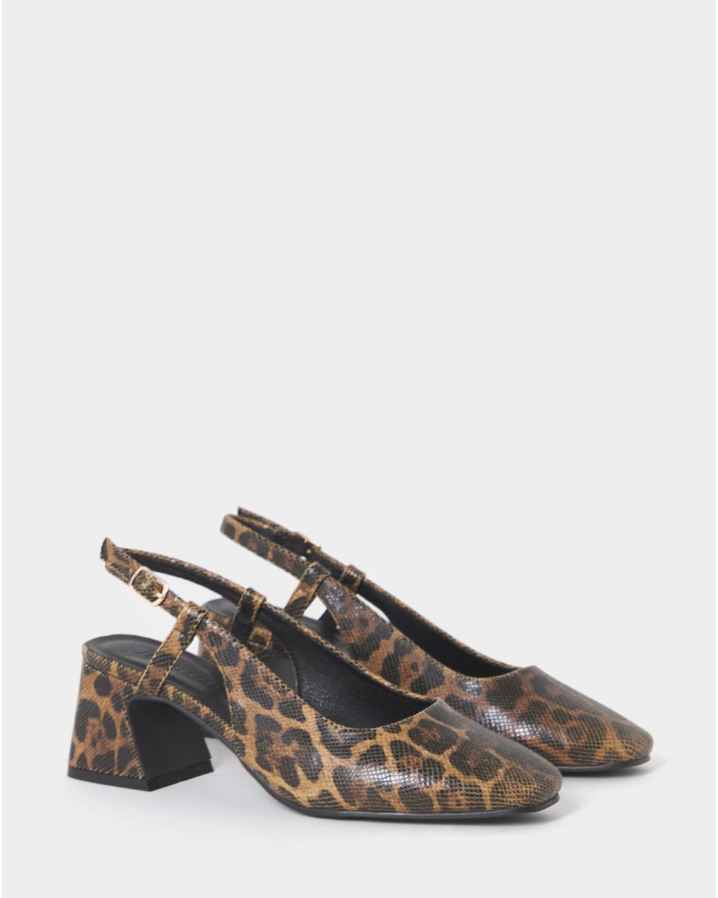JD Williams Blue Block Heel Slingback Shoes Wide