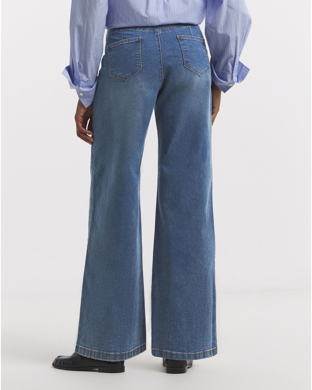 Simply Be Blue Wide Leg Weekender Jeggings