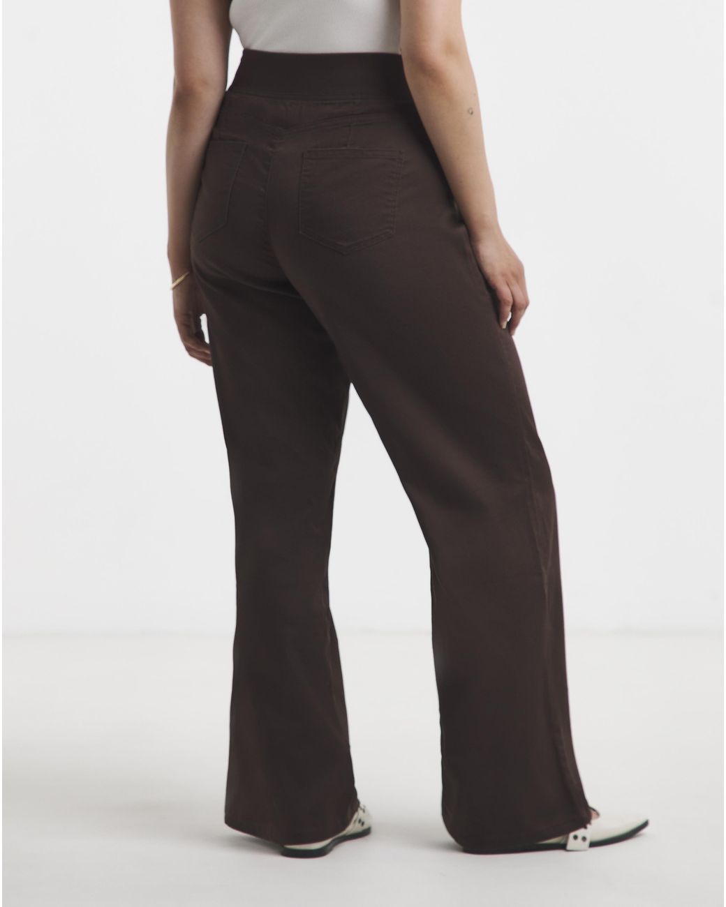 Simply Be White Wide Weekender Jeggings