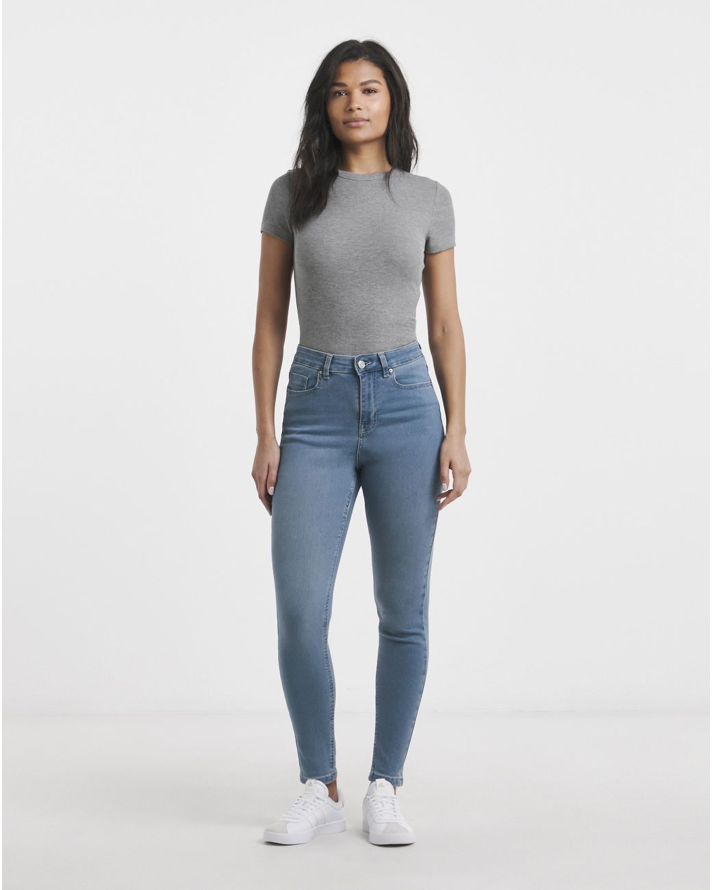 Simply Be Blue Mid Skinny Highwaist Super Stretch