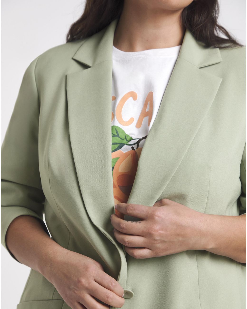 Simply Be Green Single Breasted Blazer