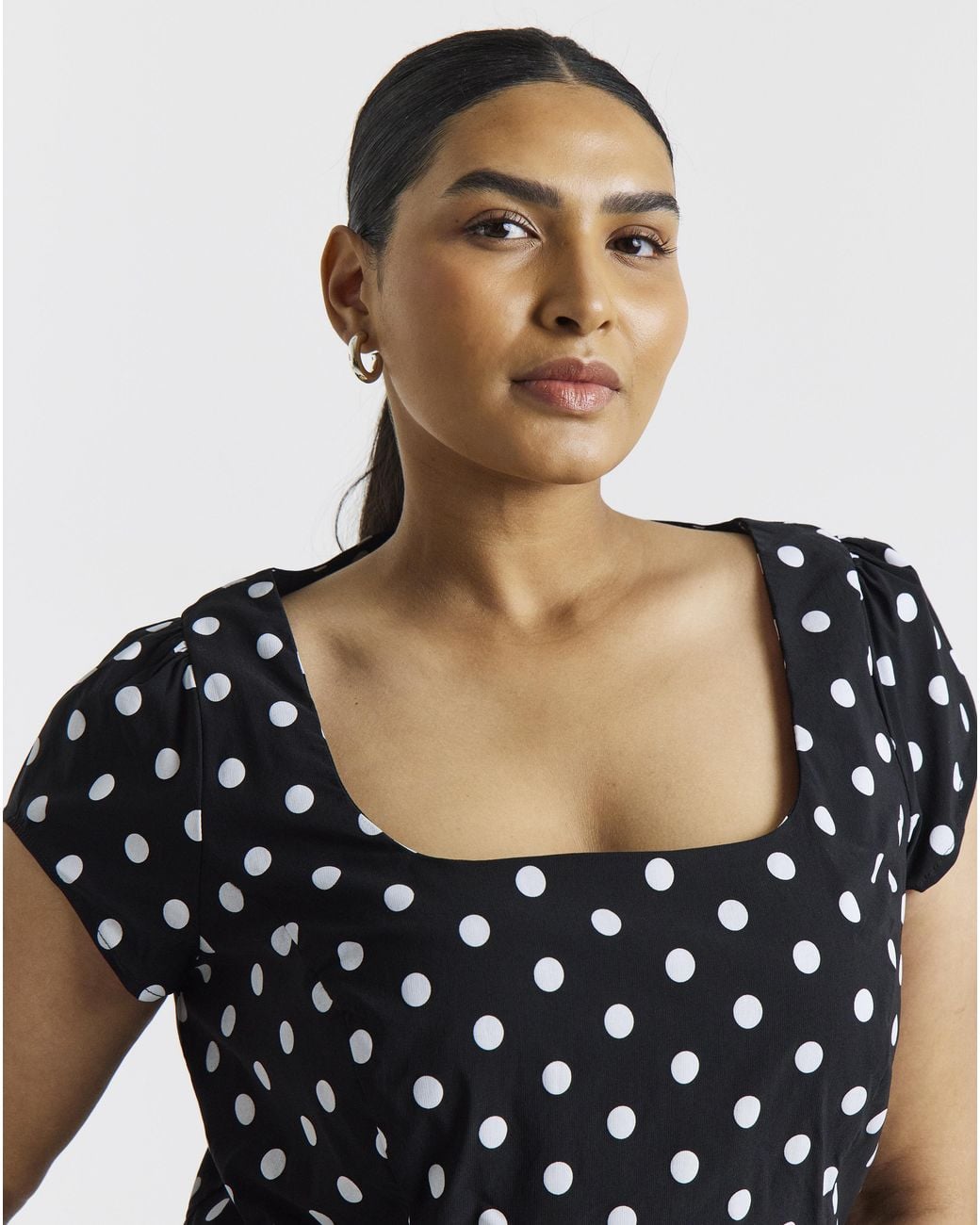Simply Be Blue Peplum Seam Top