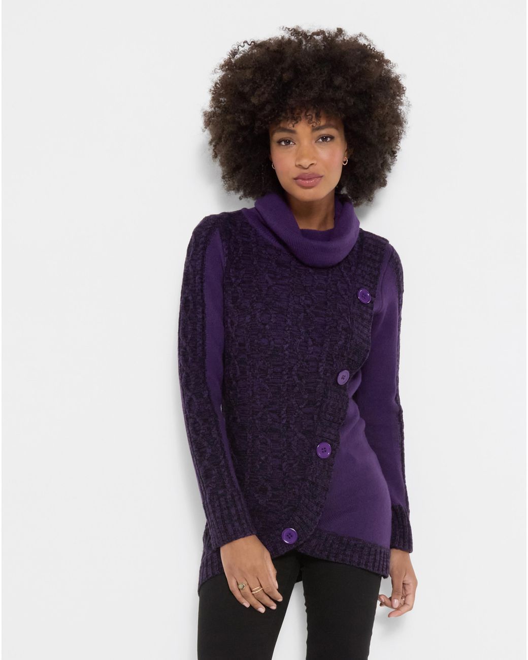 Joe Browns Purple Curiously Cowl Jumper