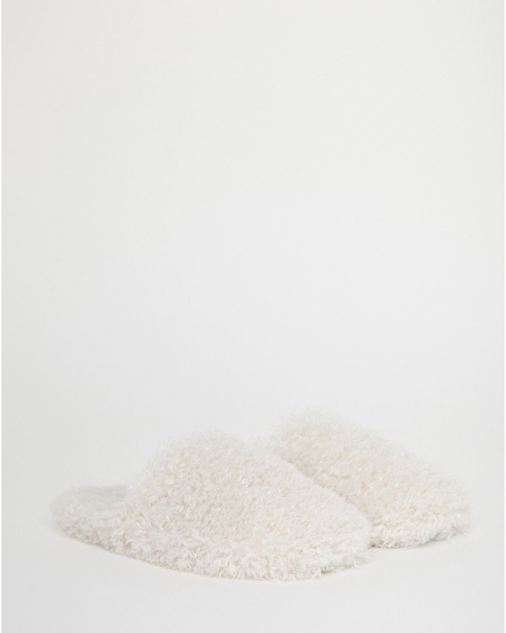 Simply Be Natural Shaggy Mule Slipper Wide