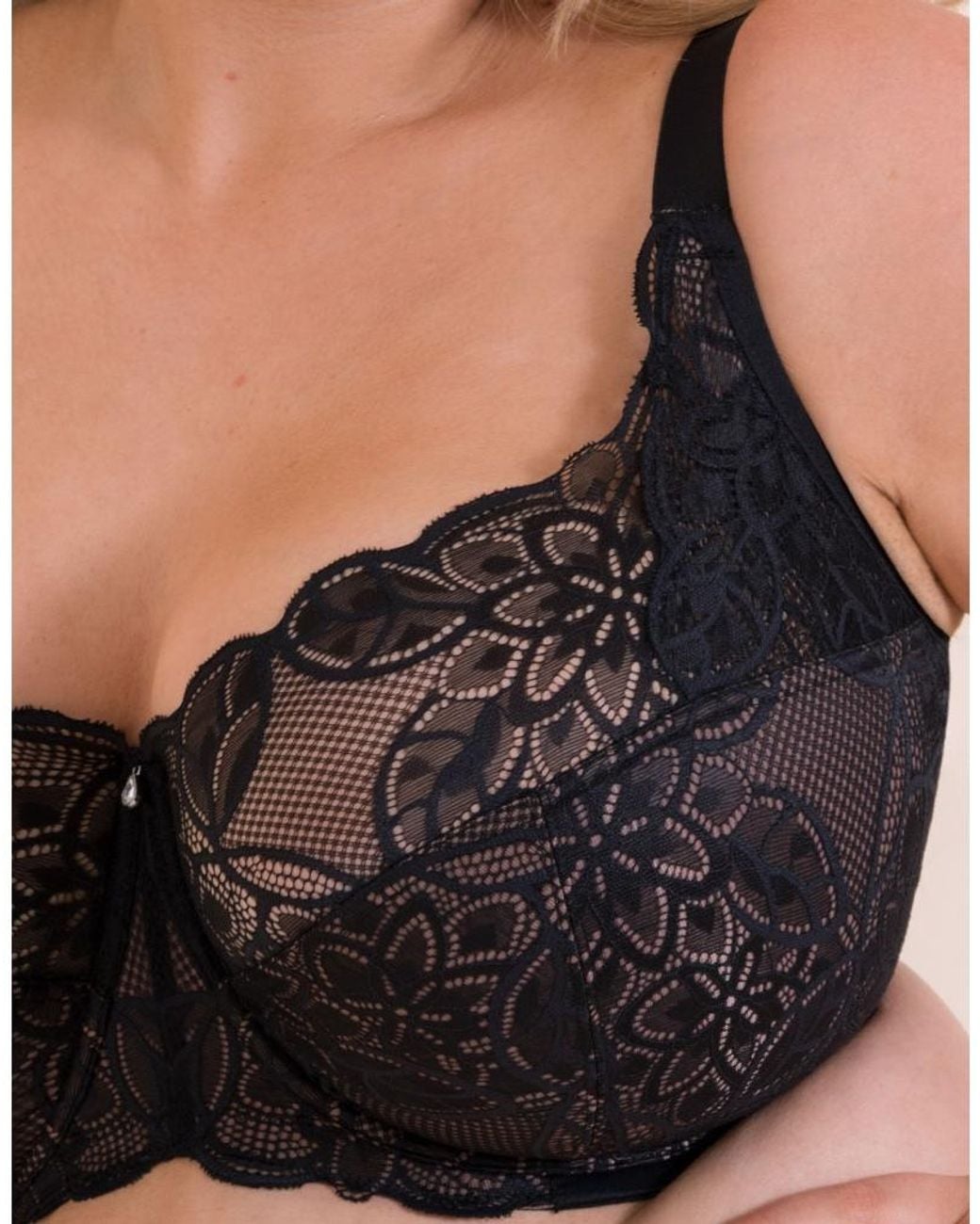 Curvy Kate Black Lovelace Balcony Wired Bra