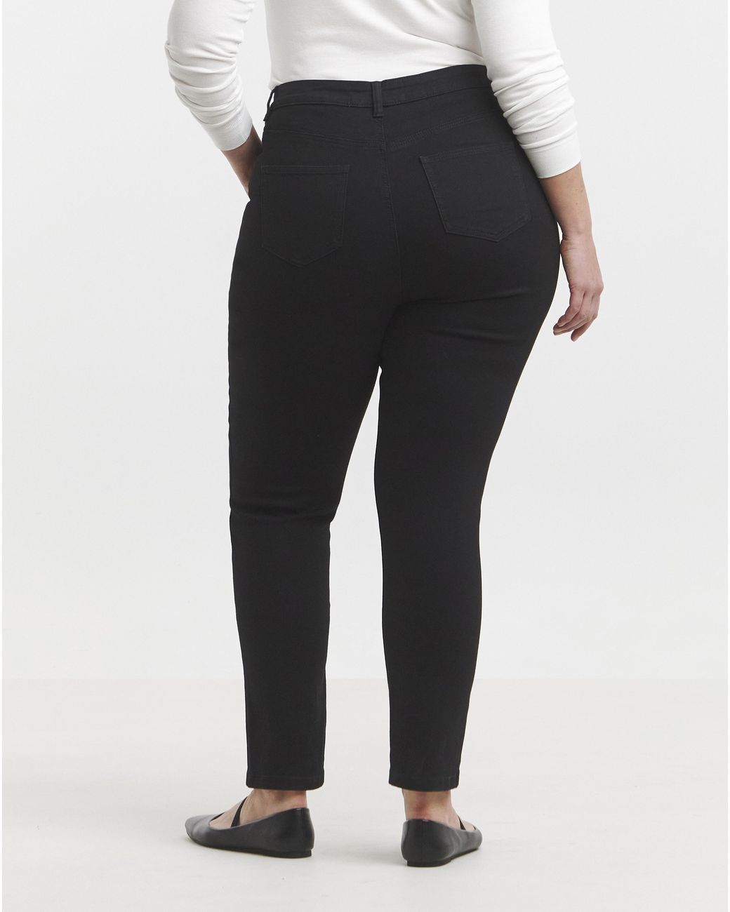 Simply Be Black Slim Highwaist Super Stretch Jeans