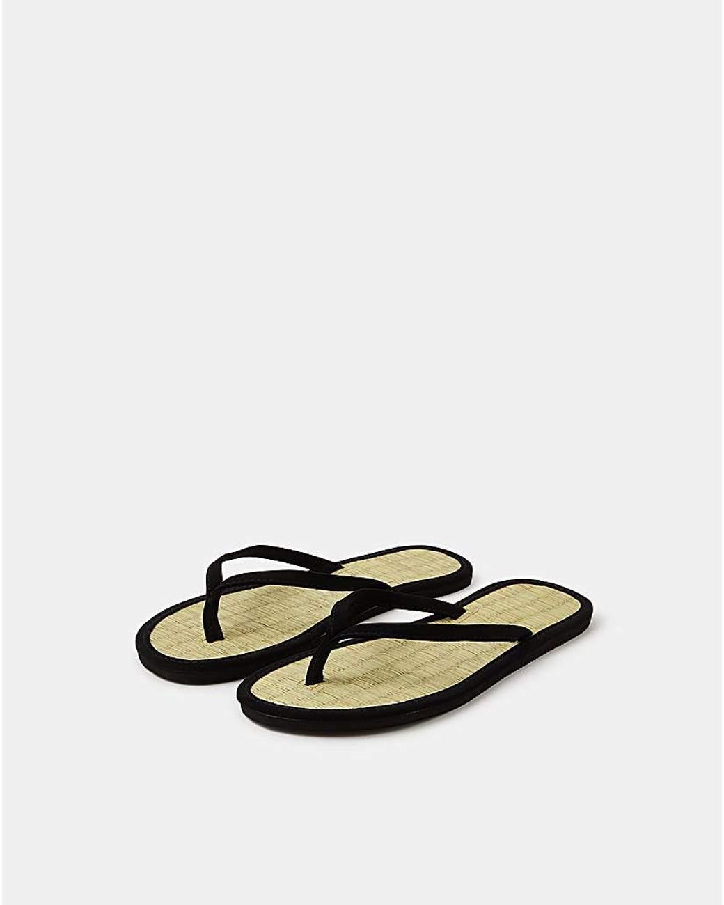 Accessorize White Plain Seagrass Flip Flops