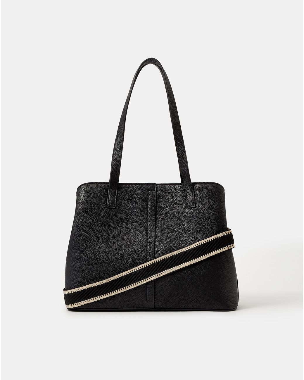 Accessorize Black Webbing Strap Shoulder Bag