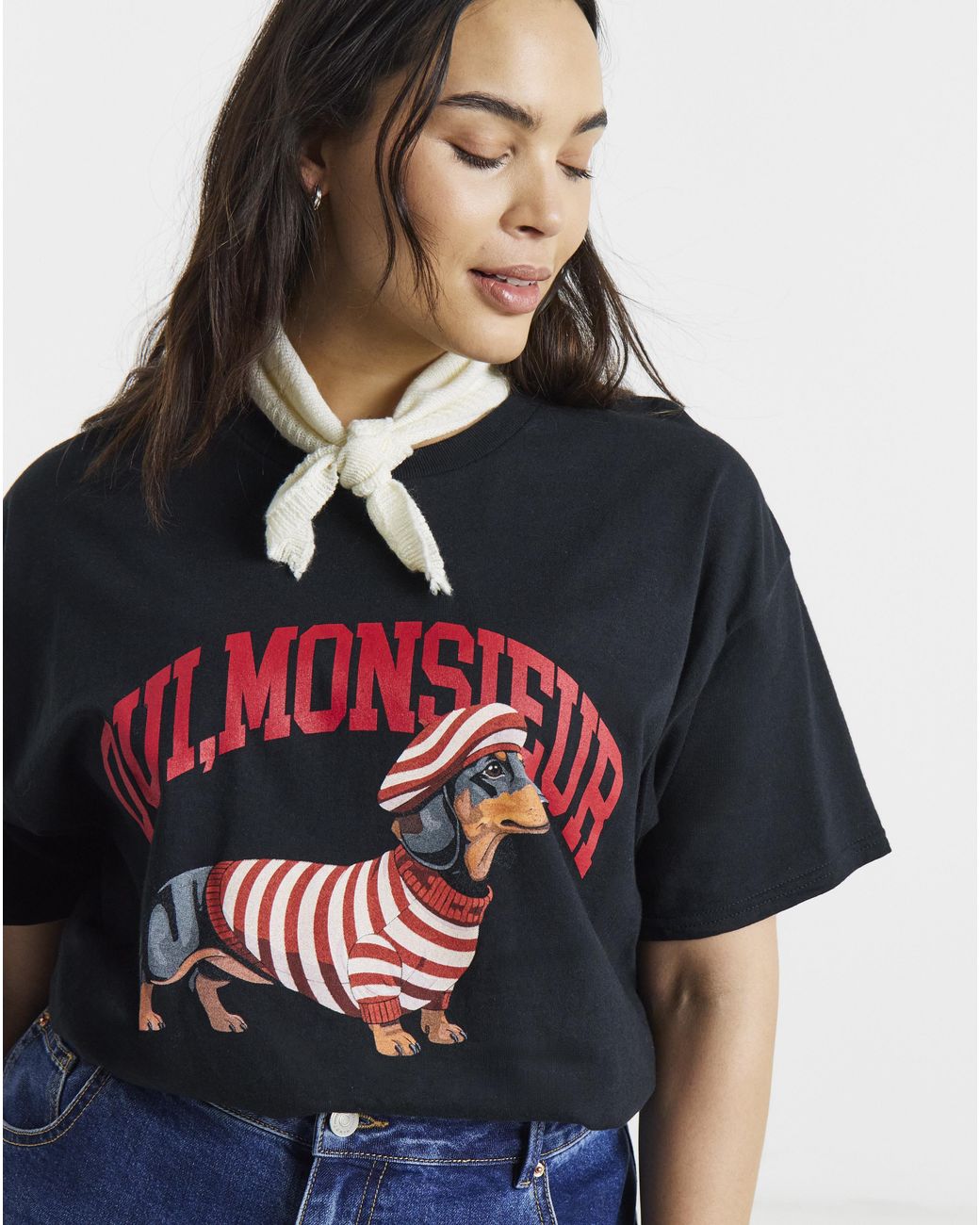 Simply Be Blue Dog Graphic Tee