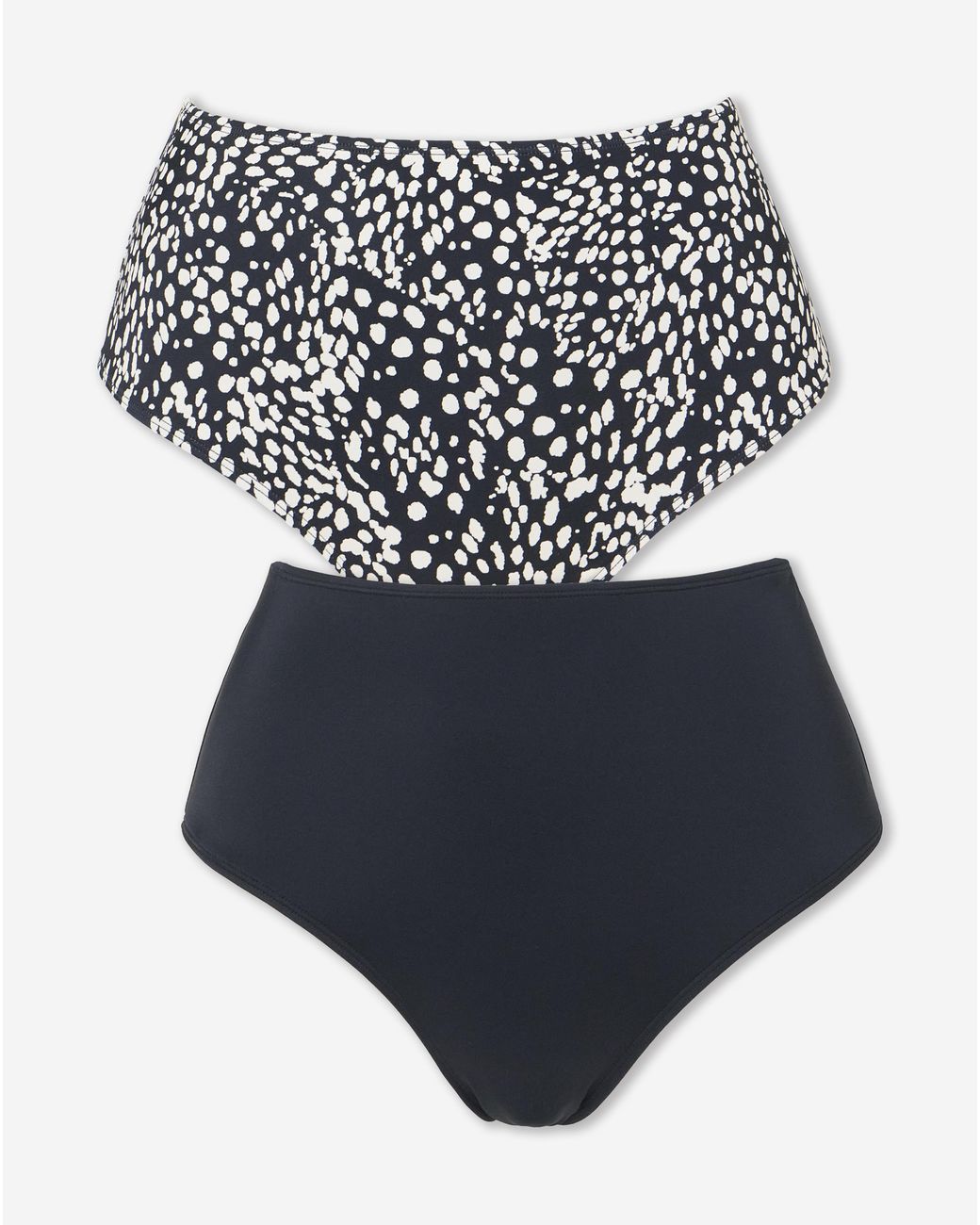 Simply Be Black Value 2 Pack High Waist Bikini Bottoms
