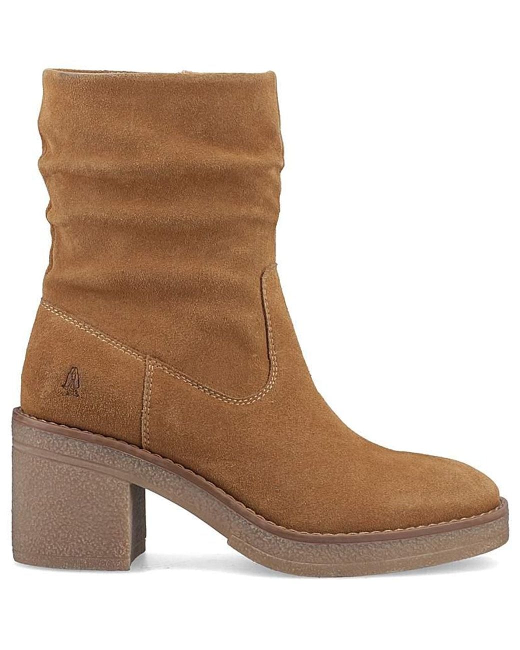 Hush Puppies Brown Flora Ruched Boot