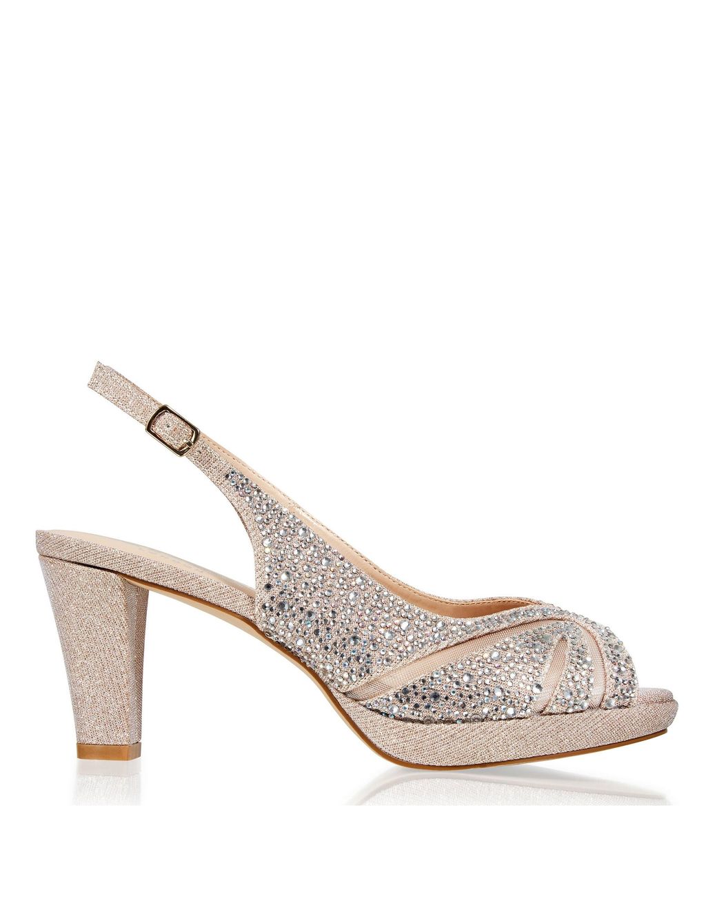 Paradox London White Linda Mid Platform Sandal