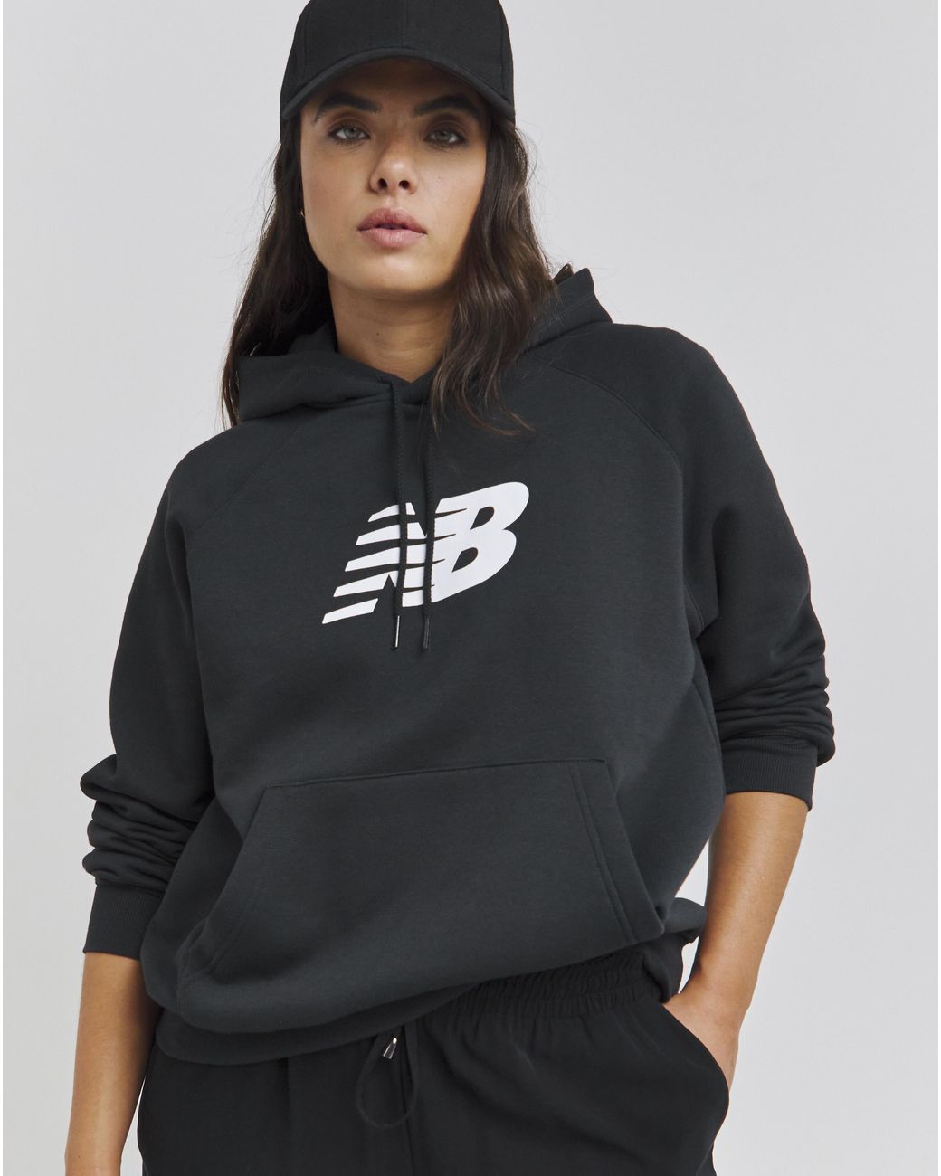 New Balance Black Fleece Overhead Hoodie