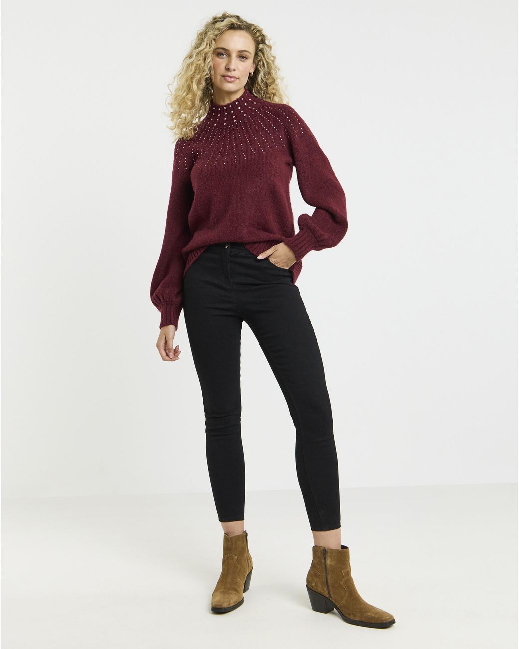 Joe Browns Red Sparkle Season Jumper