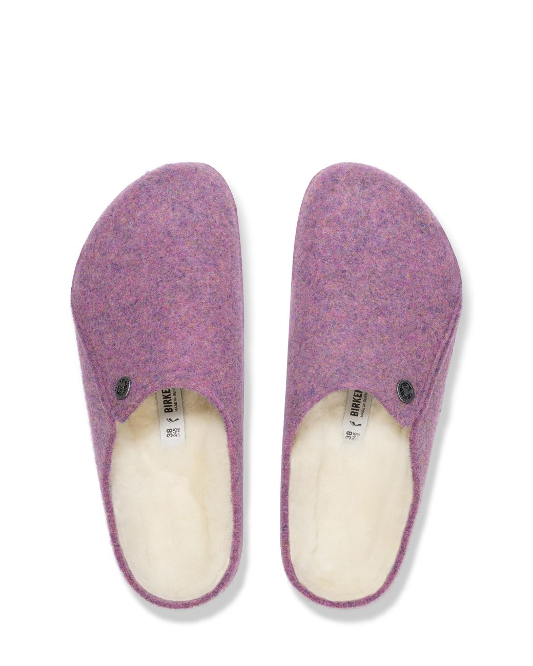 Birkenstock Purple Zermatt Shearling Wool Felt Mule