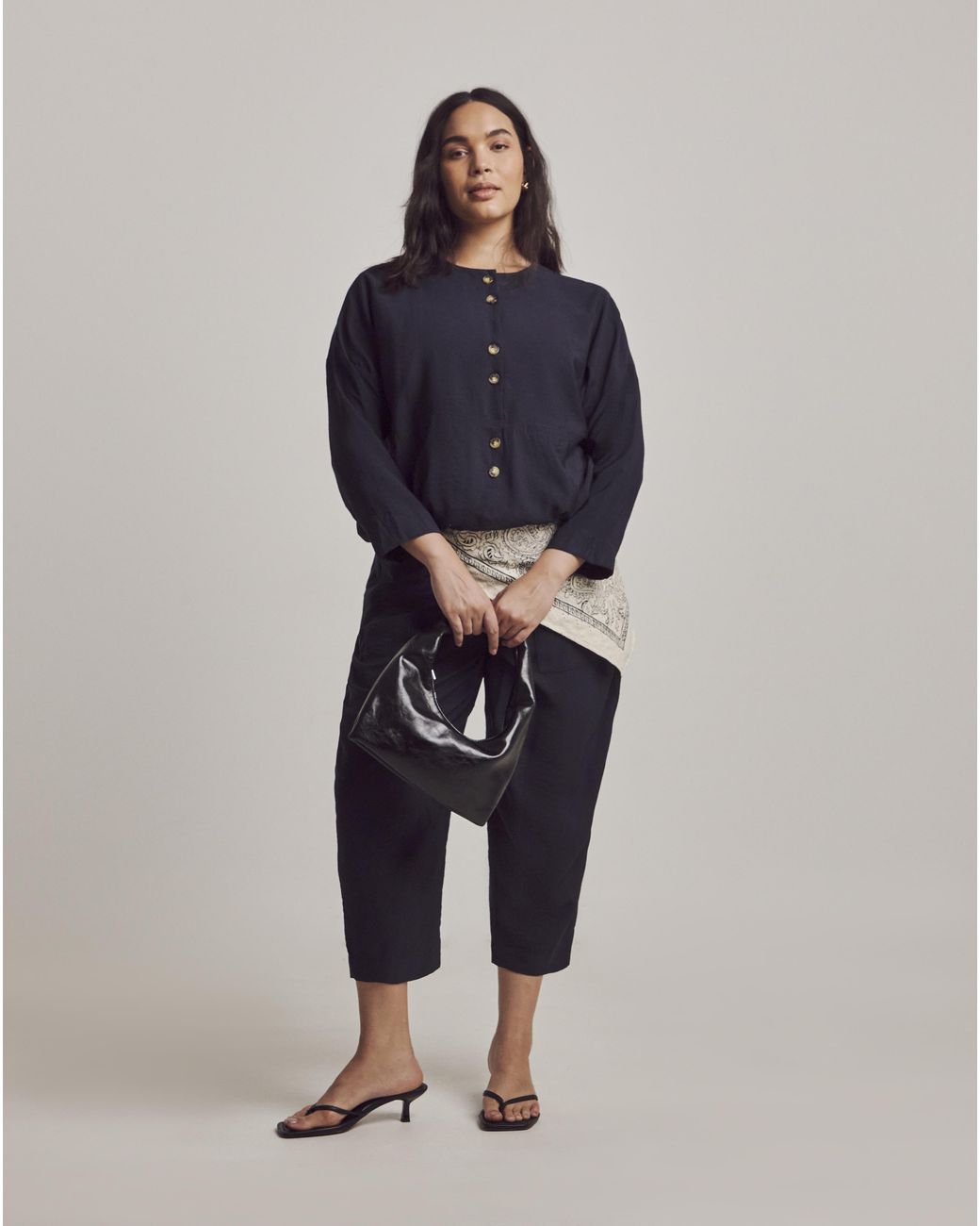 Julipa Black Pop Over Blouse