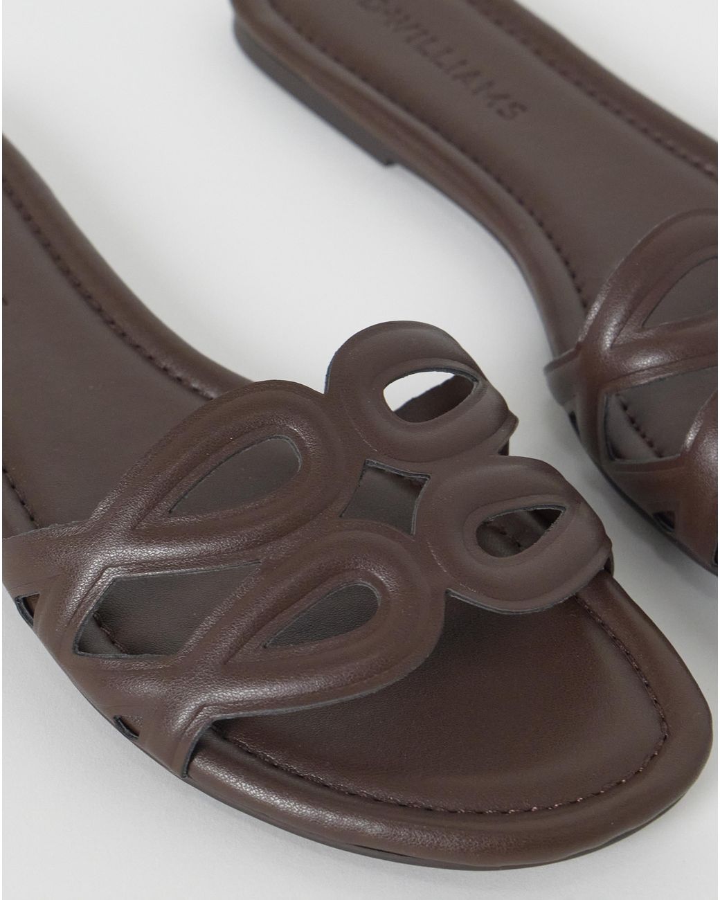 JD Williams Green Padded Loop Mule Sandal Wide