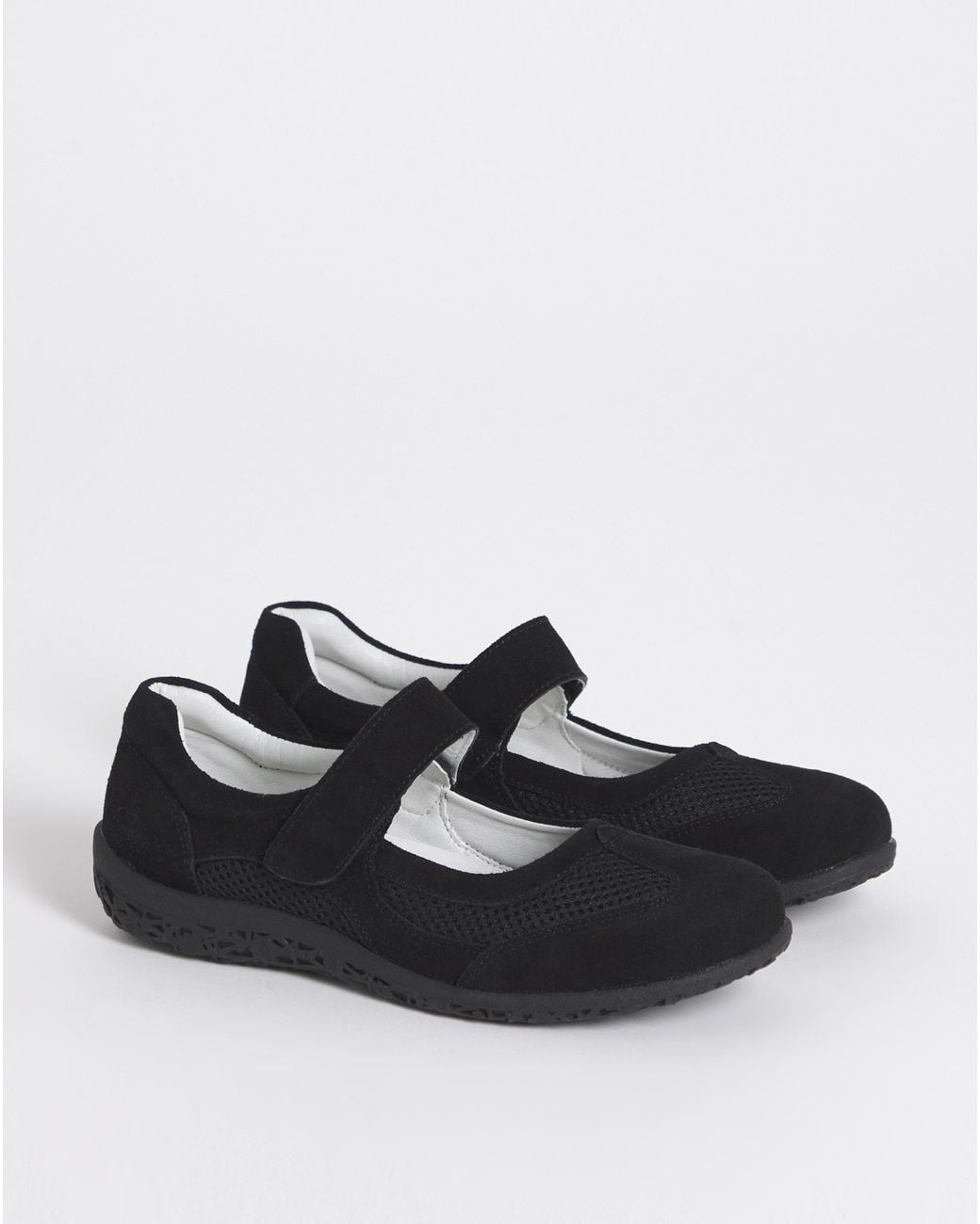 Heavenly Soles Black Sporty Mary Jane Eee Fit