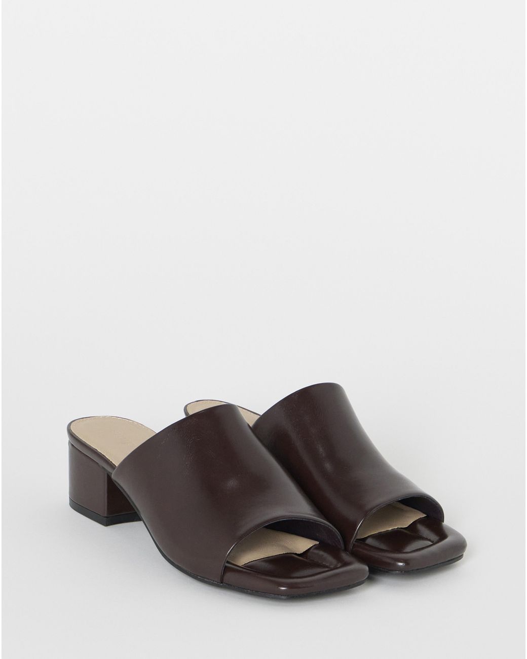 Simply Be White Low Block Heel Mules Extra Wide Fit