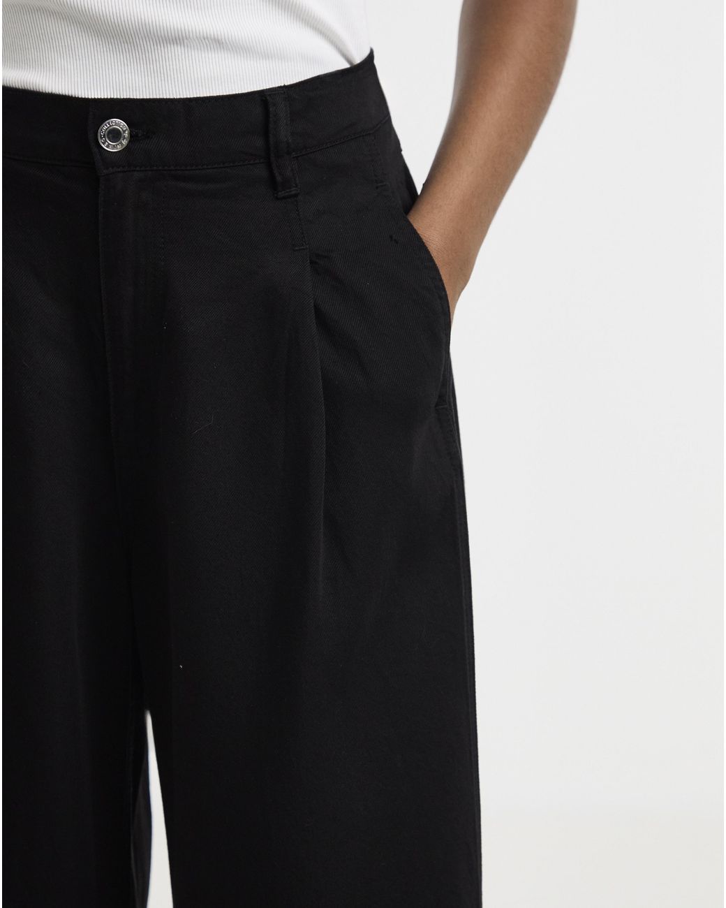 Simply Be Blue Draped Wide Leg Jeans