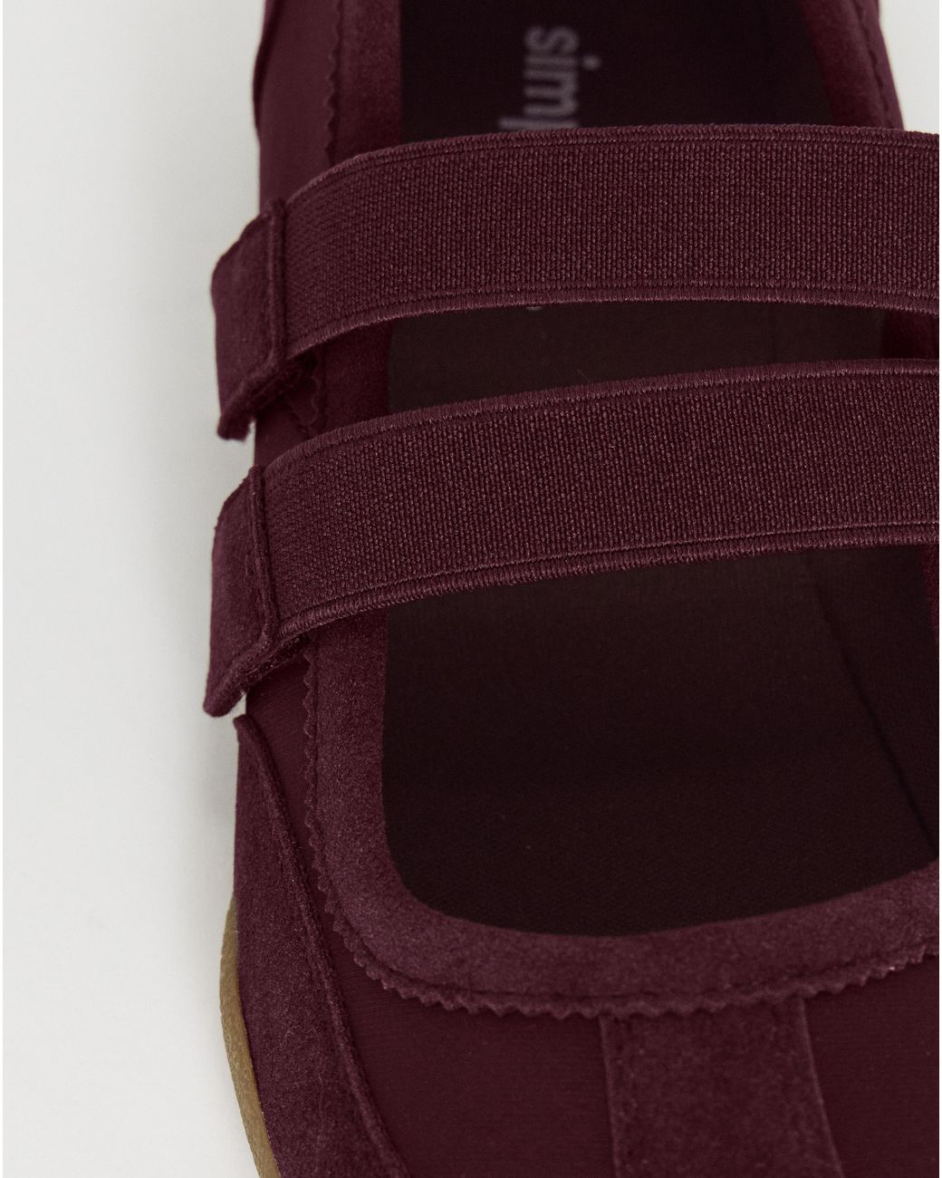 Simply Be Blue Mary Jane Ballerina Trainers Wide