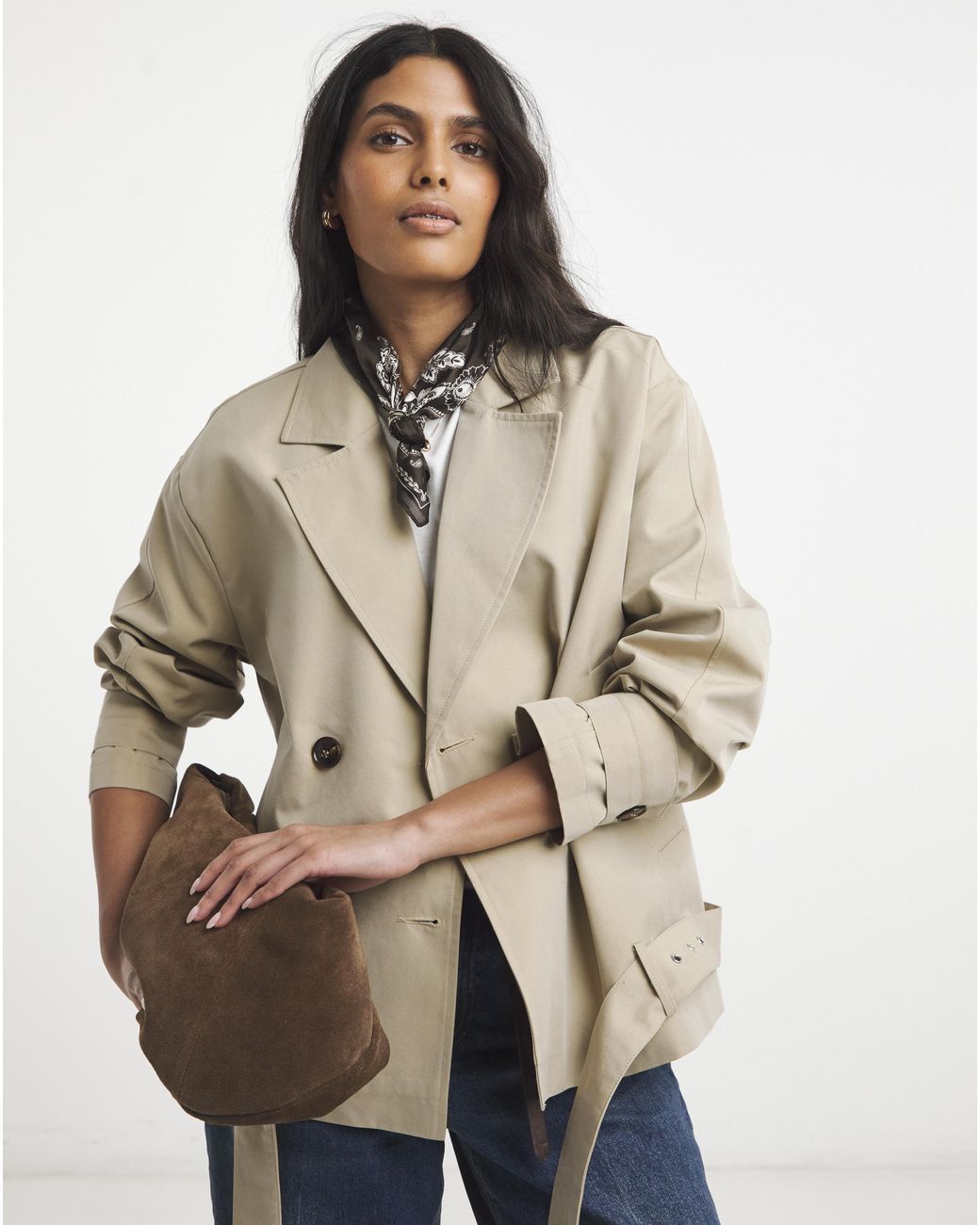 Simply Be Natural Blouson Sleeve Trench