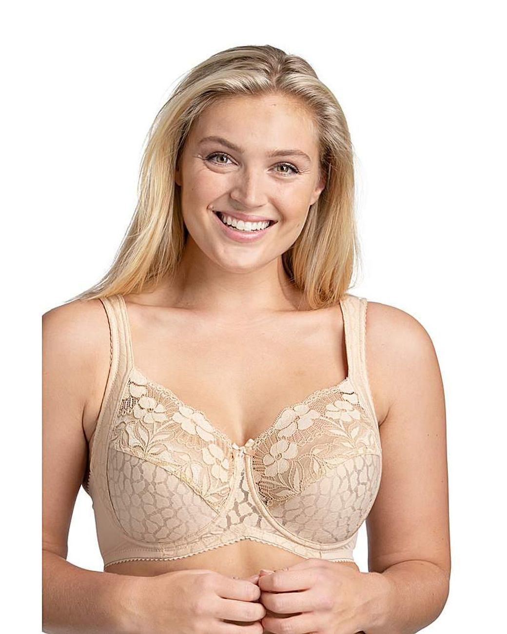 Miss Mary Of Sweden Natural Miss Mary Jacquard & Lace Bra