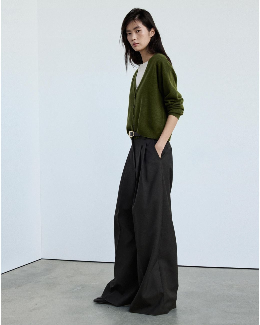 Mango Green Cardigan Nekkon