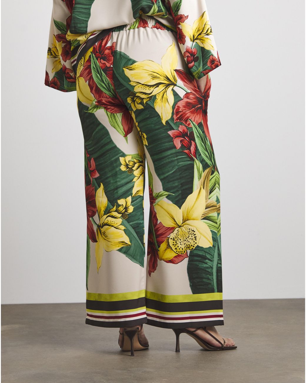 Joanna Hope White Printed Trousers