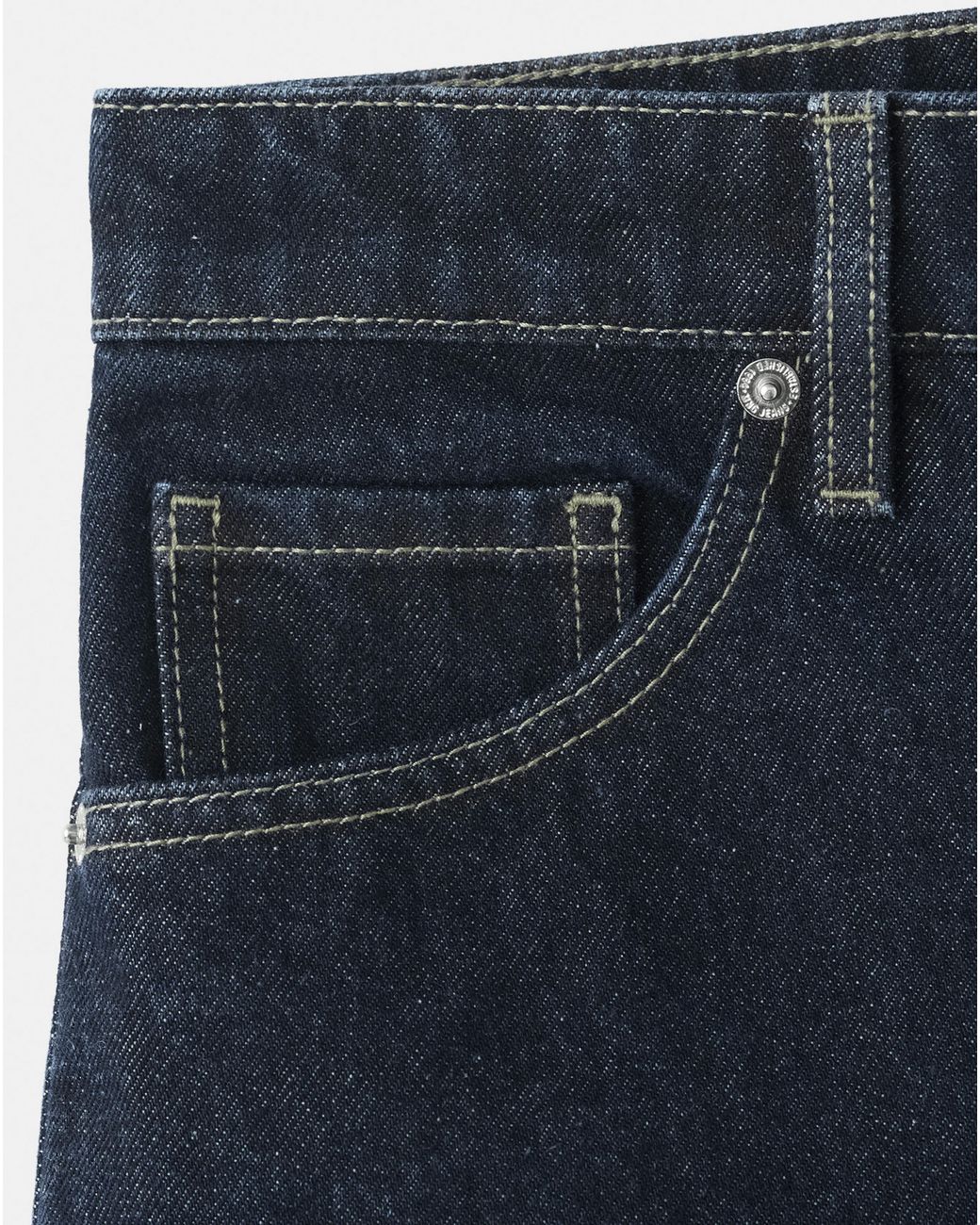 Mango Blue Straight Mid-Rise Denim Shorts