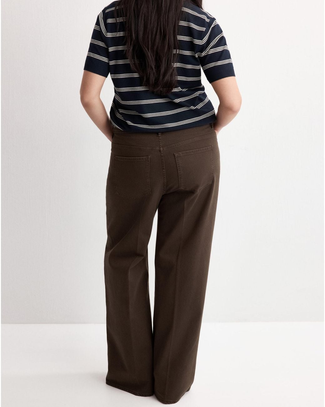 Mango Brown Wide Leg Jean
