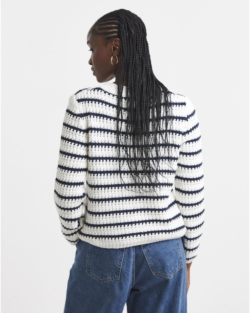 Simply Be Blue Crew Neck Cardigan
