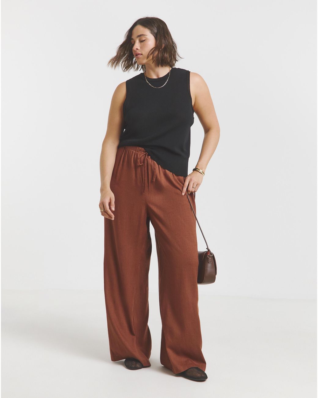 Simply Be Black Semi Sheer Knitted Vest
