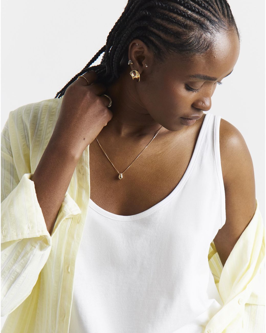 Simply Be White 2 Pack & Slouchy Vests