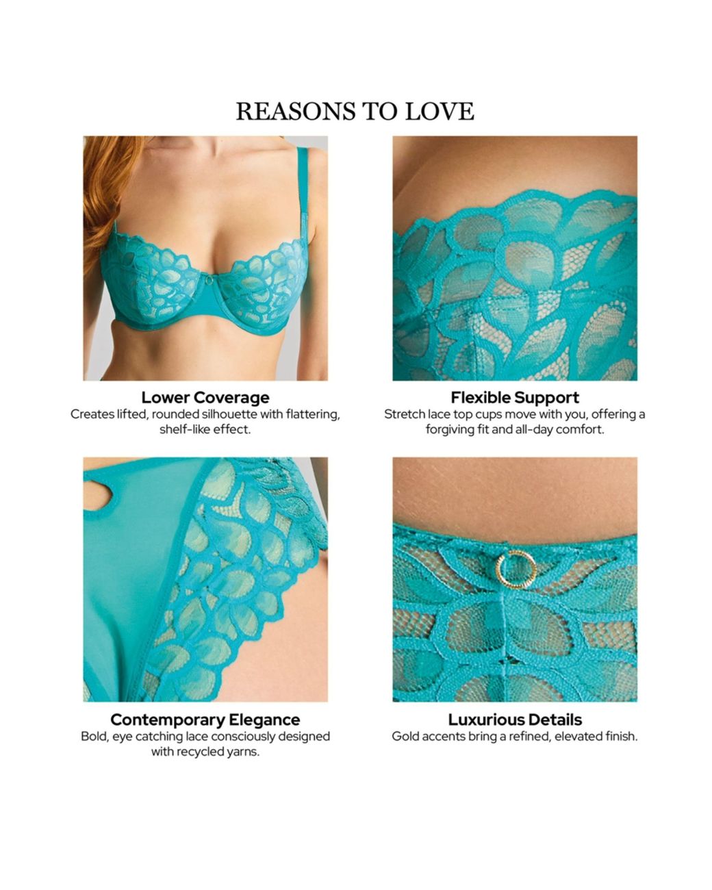 Panache Blue Allure Demi Balcony Wired Bra