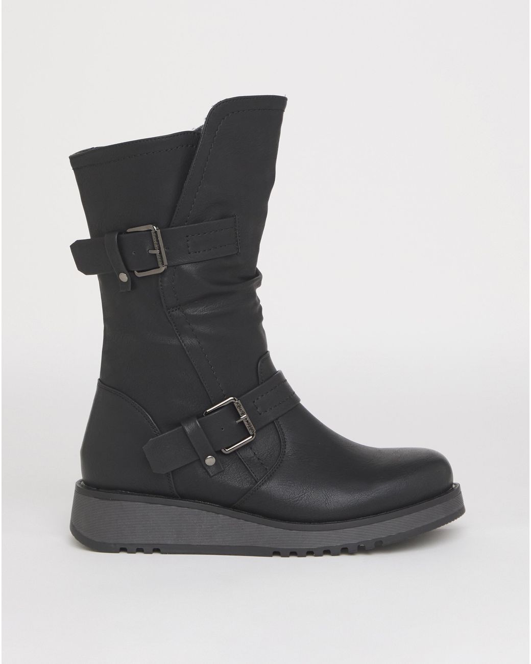 Heavenly Feet Blue Hannah Boots Wide Fit