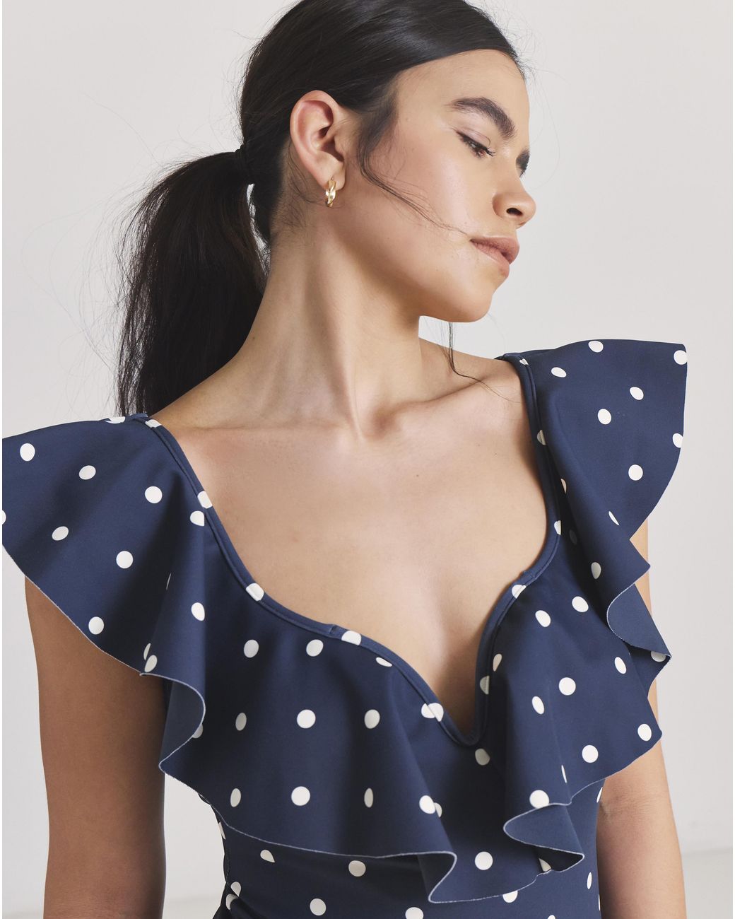 MAGISCULPT Blue Contour Me V Wired Bardot Swimsuit