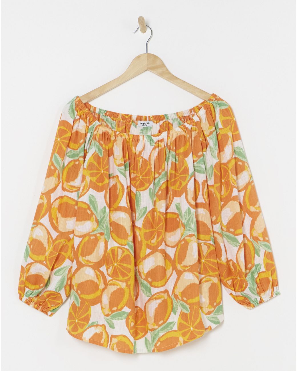 Simply Be Orange Linen Bardot Top